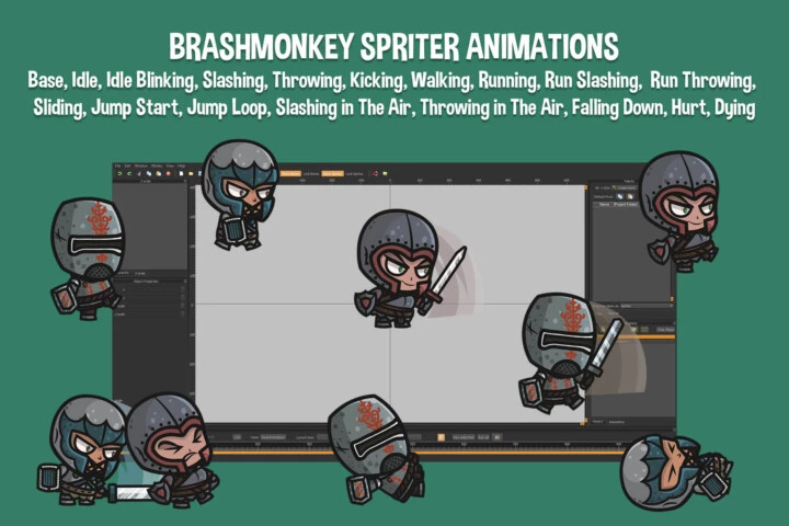 Knight Chibi Character Sprites