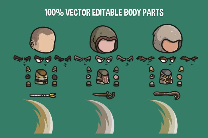 Priest Chibi Character Sprites