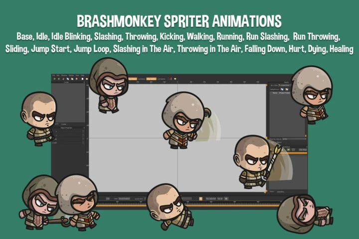 Priest Chibi Character Sprites