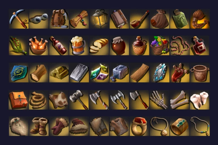 RPG Dwarf Loot Icons