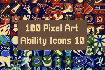 Engineer and Psionic Pixel Art Ability Icon Set