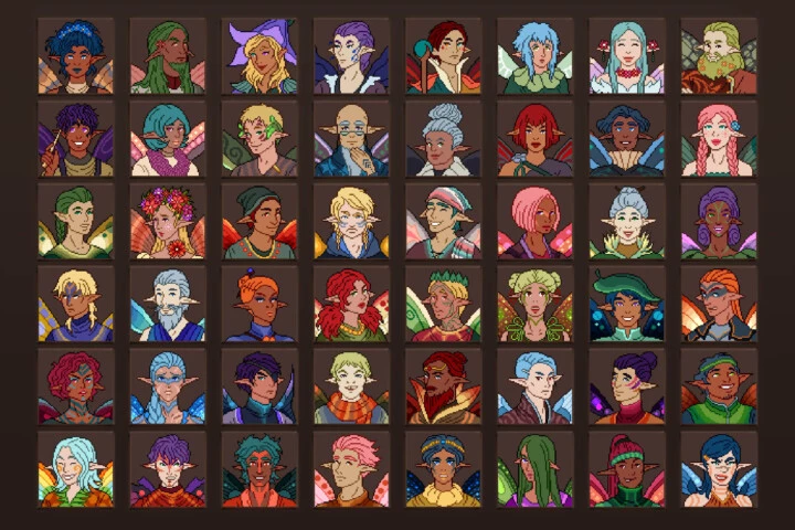 Fairy Avatar Icons 64×64 Pixel Art