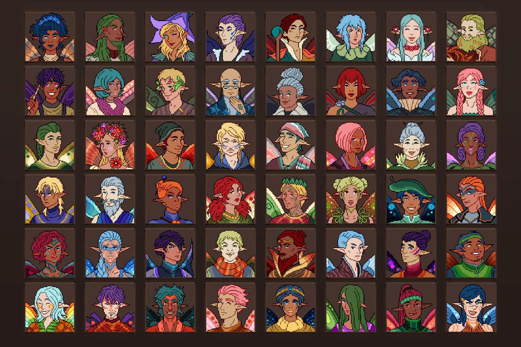 Free Fairy Avatar Icons 32x32 Pixel Art 