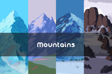Free Mountain Backgrounds Pixel Art