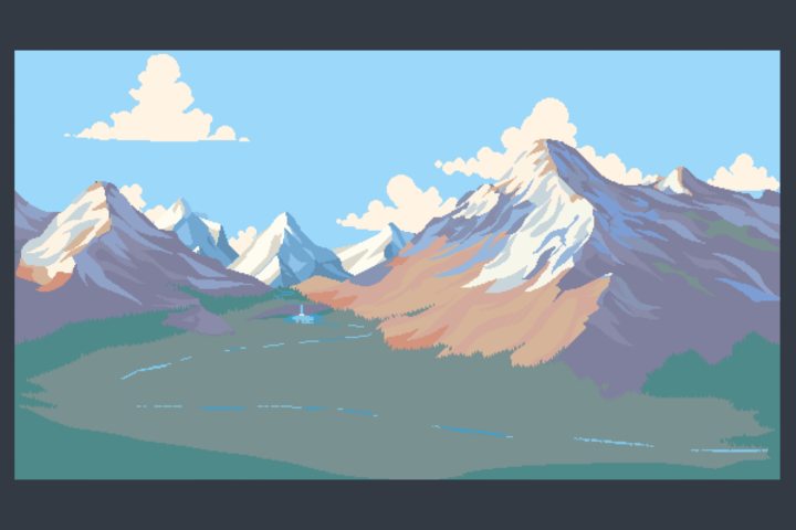 Free Mountain Backgrounds Pixel Art Download 