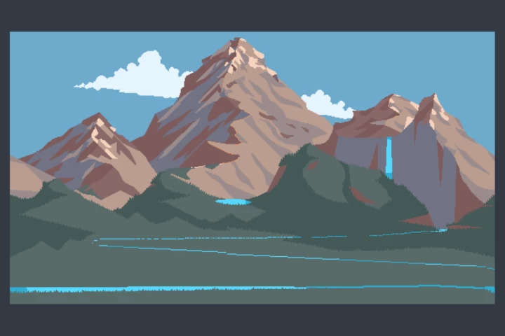 Free Mountain Backgrounds Pixel Art