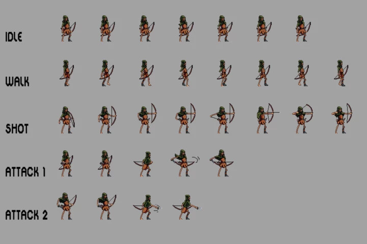 Free Skeleton Pixel Art Sprite Sheets