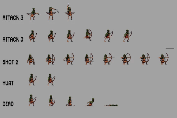 Free Skeleton Pixel Art Sprite Sheets