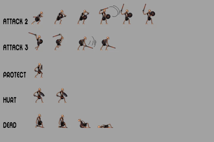 Free Skeleton Pixel Art Sprite Sheets