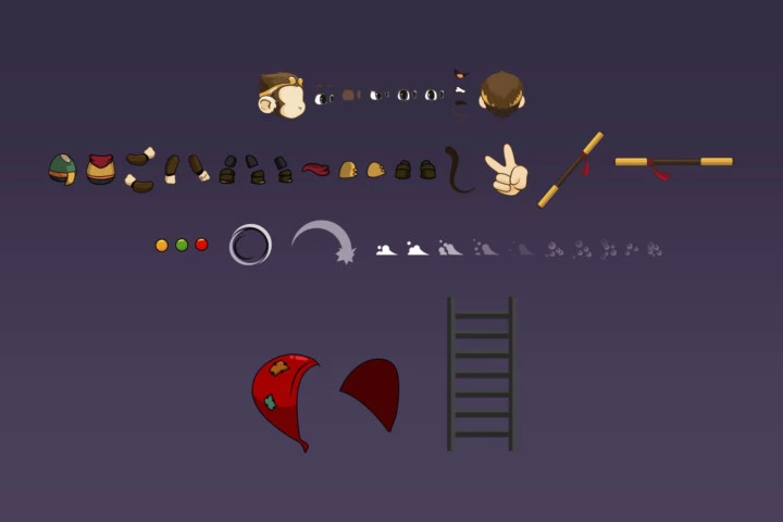 Monkey Game Character Sprite