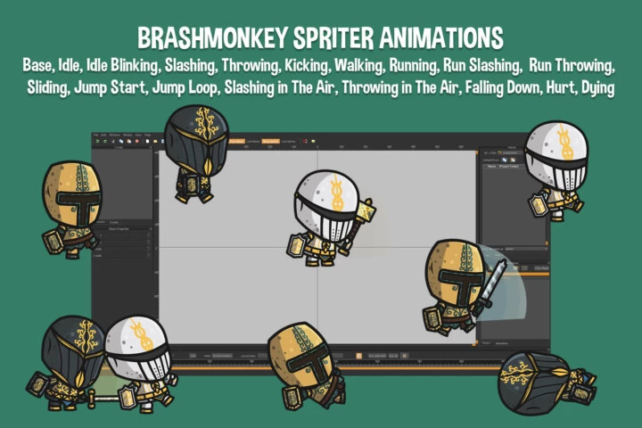 Paladin Chibi Character Sprites