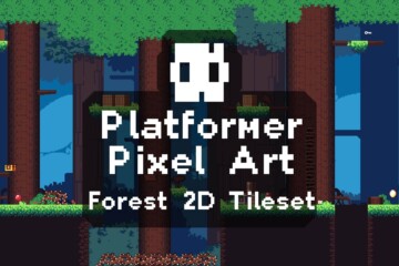 Tiny Forest Tileset Platformer Pixel Art