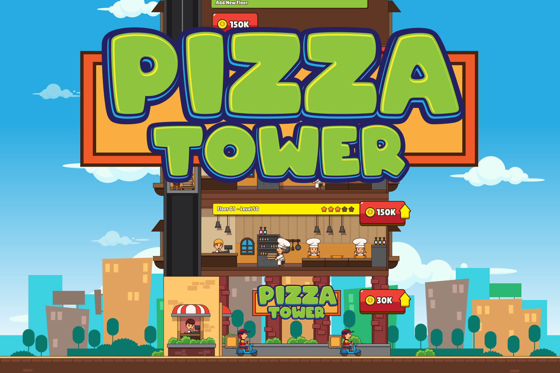 Cooking Pizza Assets Idle Game Kit Download 