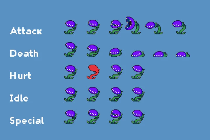 Forest Enemies Pixel Art Sprite Sheet Pack