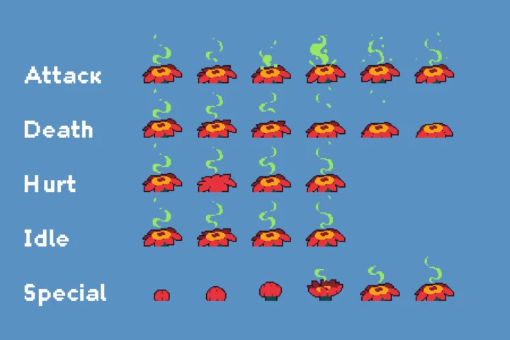 Forest Enemies Pixel Art Sprite Sheet Pack