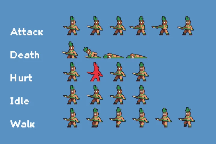 Forest Enemies Pixel Art Sprite Sheet Pack