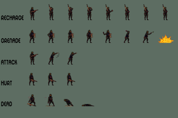 Free Soldier Sprite Sheets Pixel Art Download - CraftPix.net