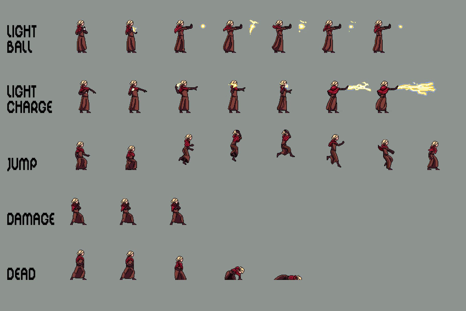 Free Wizard Sprite Sheets Pixel Art Download 