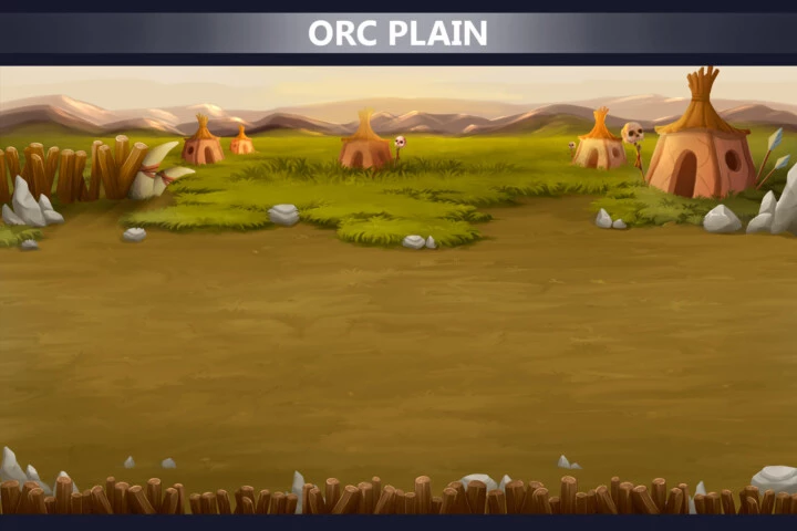 Orc Lands Horizontal Battle Backgrounds