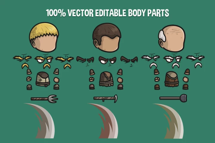 Villager Chibi Character Sprites