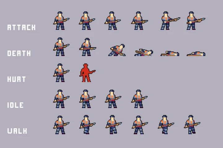 Workers and Drones Pixel Art Character Pack