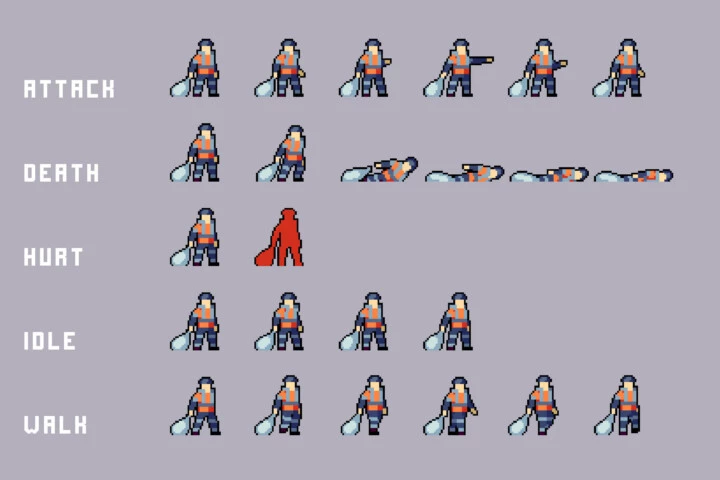 Workers and Drones Pixel Art Character Pack