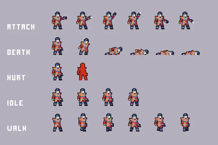 Workers and Drones Pixel Art Character Pack