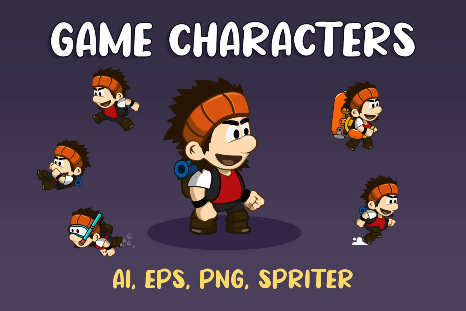 Animated Character Sprites Vector Pack - CraftPix.net