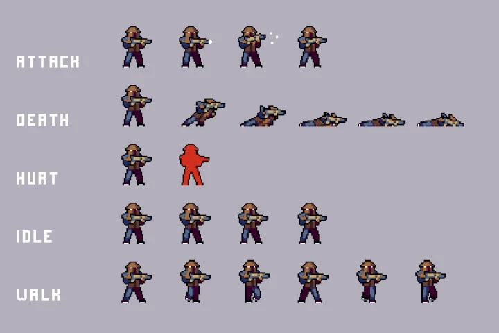 Cyberpunk Desert Bandits Pixel Art