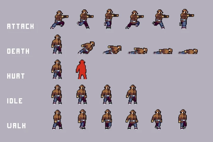 Cyberpunk Desert Bandits Pixel Art