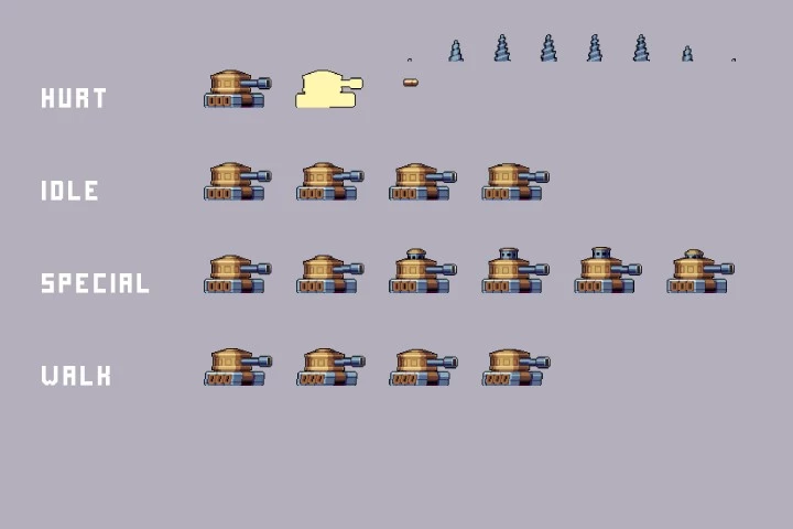 Desert Bosses Pixel Art Sprite Sheet Pack