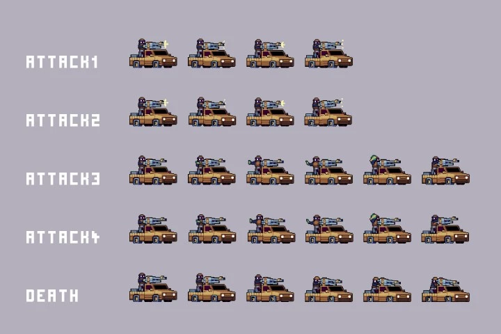 Desert Bosses Pixel Art Sprite Sheet Pack