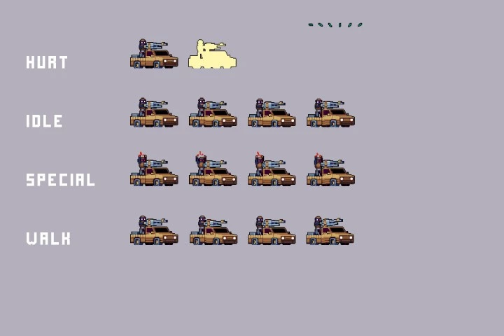 Desert Bosses Pixel Art Sprite Sheet Pack