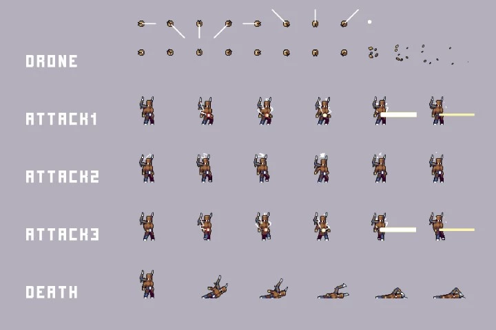 Desert Bosses Pixel Art Sprite Sheet Pack