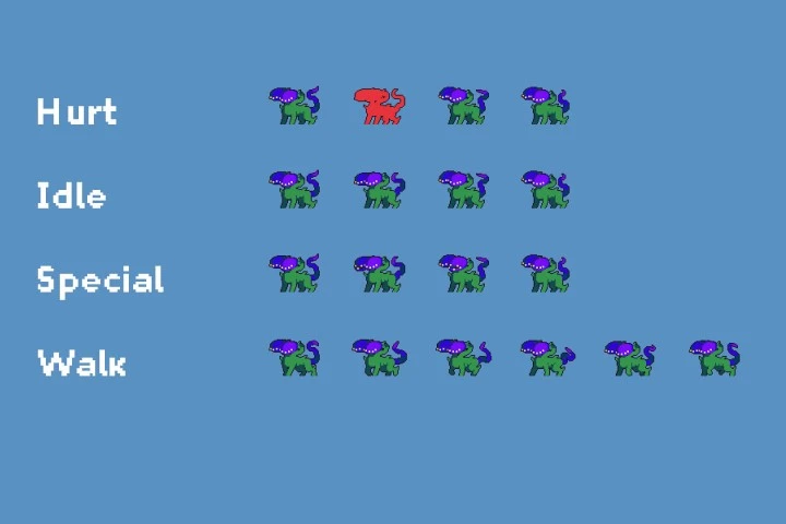Free Forest Bosses Pixel Art Sprite Sheet Pack