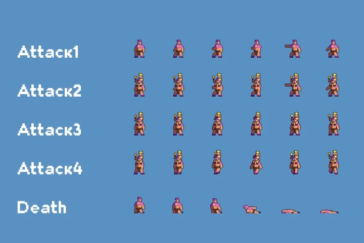 Free Forest Bosses Pixel Art Sprite Sheet Pack