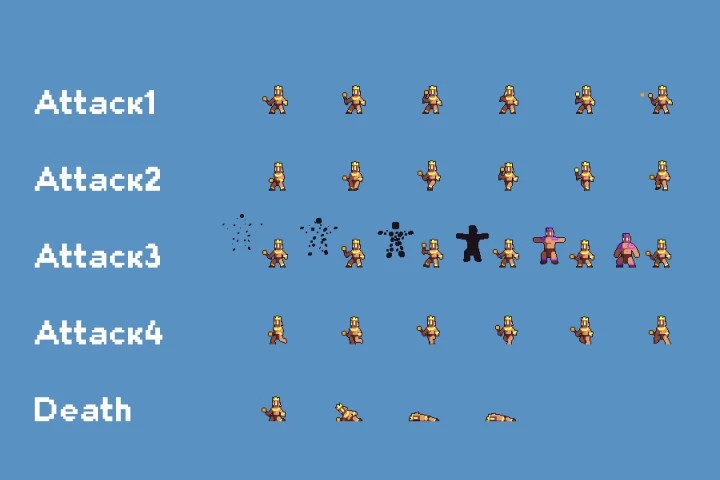 Free Forest Bosses Pixel Art Sprite Sheet Pack