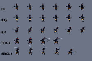 Free Samurai Pixel Art Sprite Sheets Download - Craftpix.net