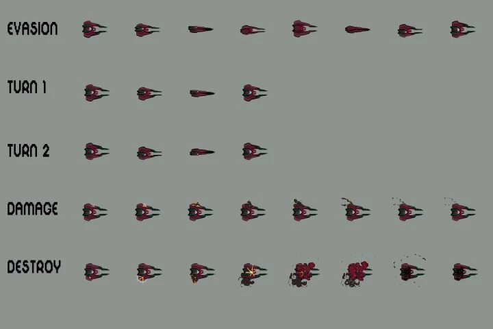 Free Spaceship Pixel Art Sprite Sheets