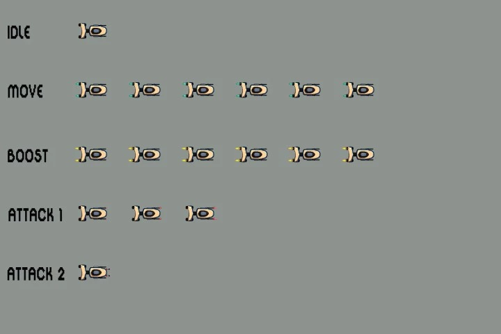 Free Spaceship Pixel Art Sprite Sheets