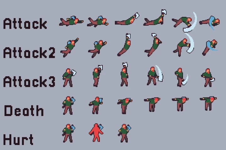 Free Swimming Characters Animation Pixel Art
