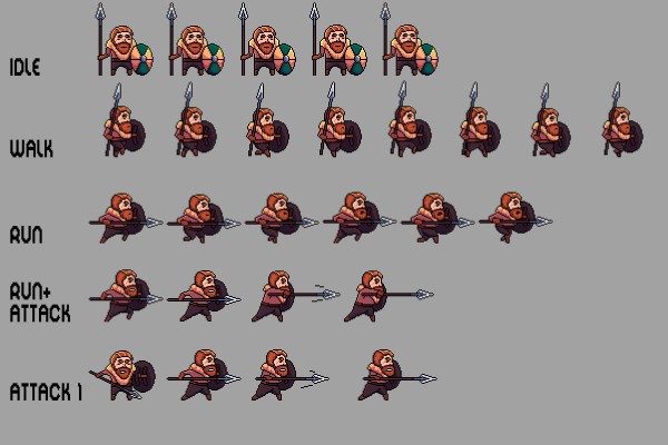 Free Warrior Pixel Art Sprite Sheets Download - CraftPix.net