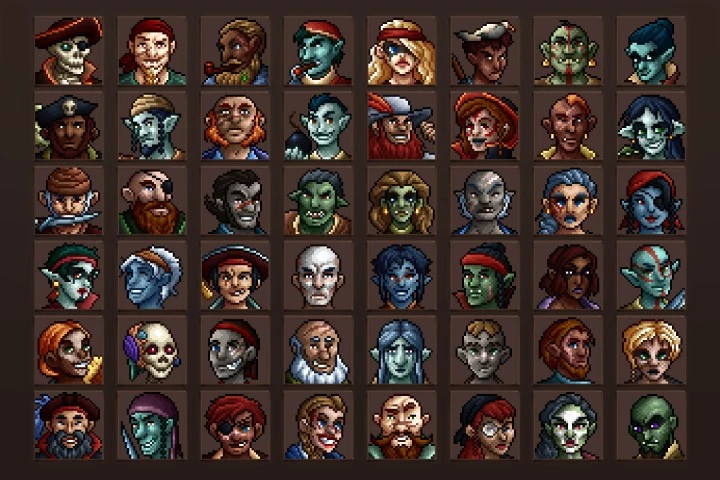 Pirate 32×32 Icons Pixel Art