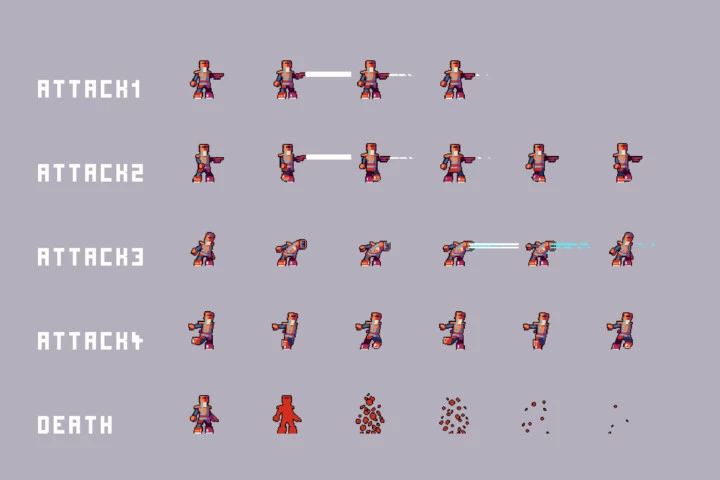 Robots Pixel Art Sprite Sheet Pack