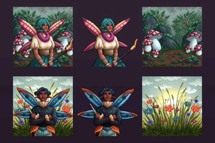 Fairy TCG Pixel Art Template
