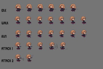 Free Fantasy Chibi Female Sprites Pixel Art - CraftPix.net