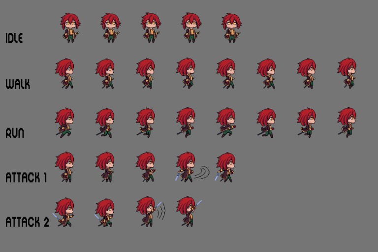 Free Fantasy Chibi Female Sprites Pixel Art - CraftPix.net