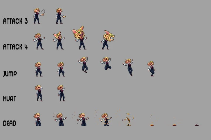 Free Vampire Pixel Art Sprite Sheets