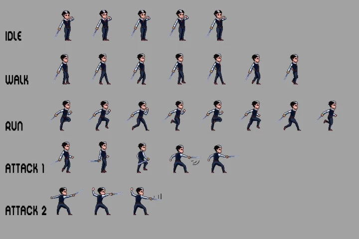 Free Vampire Pixel Art Sprite Sheets