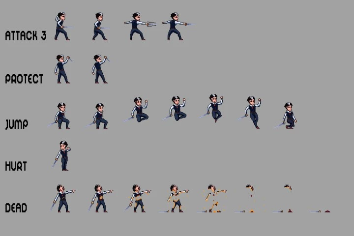 Free Vampire Pixel Art Sprite Sheets